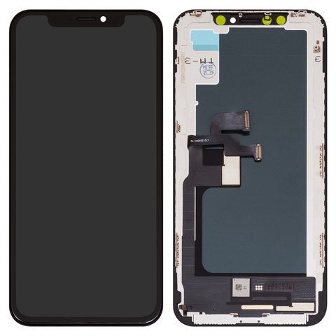 Дисплей для iPhone X, черный, с рамкой, AAA, TFT , ZY, LTPS HD+