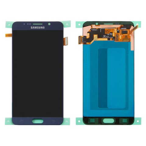 Pantalla LCD puede usarse con Samsung N9200 Galaxy Note 5, N920C Galaxy Note 5, N920F Galaxy Note 5, azul, sin marco, original vidrio reemplazado 