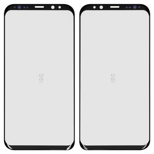 Vidrio de carcasa puede usarse con Samsung G955F Galaxy S8 Plus, con película OCA, negro