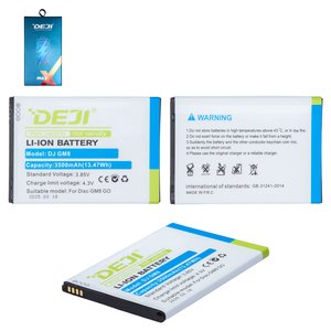 Batería Deji G006 puede usarse con General Mobile GM 8 Go, GM 9 Go, Li ion, 3.85 V, 3500 mAh