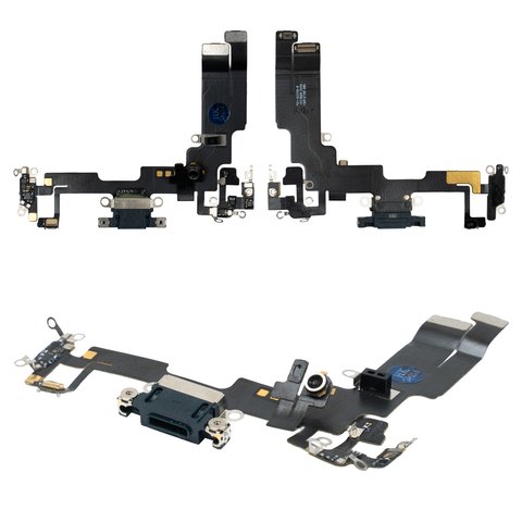 Cable flex puede usarse con iPhone 14, del conector de carga, negro, con micrófono, con componentes, PRC