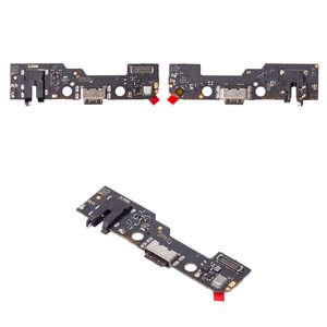 Cable flex puede usarse con Xiaomi Poco C71, Redmi A5 4G, del conector de carga, con micrófono, con componentes, Original PRC , placa del cargador, 25028PC03G 25028RN03A