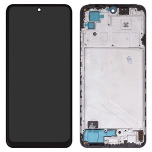 Pantalla LCD puede usarse con Xiaomi Poco M5s, Redmi Note 10, Redmi Note 10S, negro, con marco, Copy, TFT 