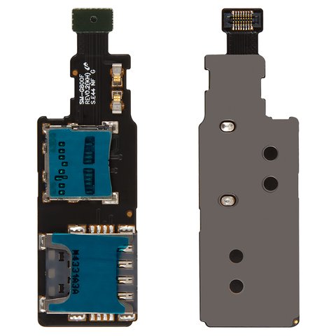 Конектор SIM карти для Samsung G800H Galaxy S5 mini, з шлейфом, з конектором карти пам'яті
