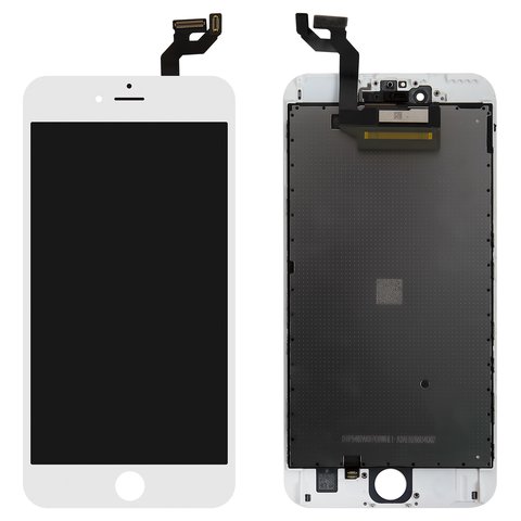 Дисплей для Apple iPhone 6S Plus, белый, с рамкой, PRC