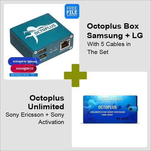 Octoplus Box Samsung + LG з набором кабелів 5 в 1 + Активація Octoplus Unlimited для Sony Sony Ericsson