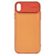 Чохол Baseus для iPhone XR, помаранчевий, прозорий, зі вставкою із PU шкіри, пластик, PU шкіра, #WIAPIPH61-SS07