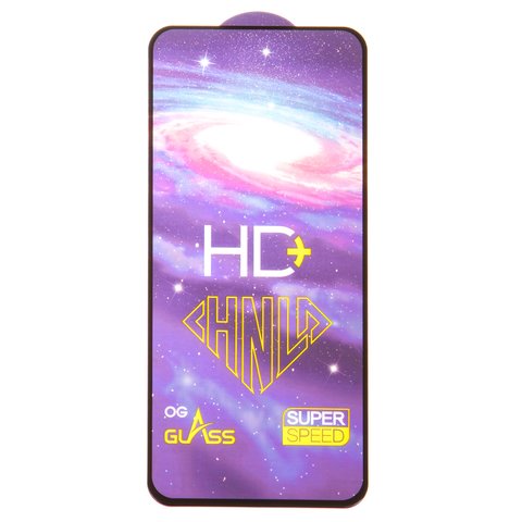 Захисне скло All Spares для Samsung A525 Galaxy A52, A526 Galaxy A52 5G, 0,33 мм 9H, сумісне з чохлом, Full Glue, чорний, шар клею нанесений по всій поверхні, HD+