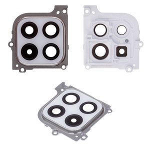 Стекло камеры для Samsung A226 Galaxy A22 5G, белое, с рамкой