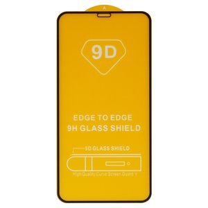 Защитное стекло для Apple iPhone 11 Pro Max, iPhone XS Max, совместимо с чехлом, Full Glue, без упаковки , черный
