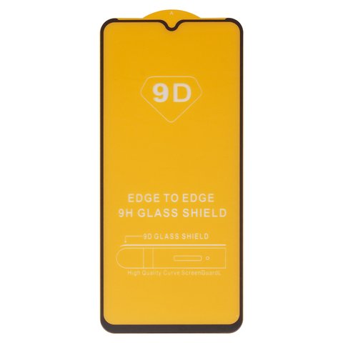 Защитное стекло для Xiaomi Poco C40, Redmi 10C, Redmi 12C, совместимо с чехлом, Full Glue, без упаковки , черный, cлой клея нанесен по всей поверхности