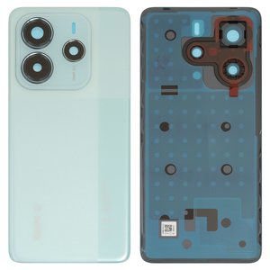 Задняя панель корпуса для Xiaomi Redmi Note 14 5G, зеленая, со стеклом камеры, coral green