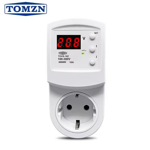 Реле напряжения TOMZN TOVS 16Z EU Plug, 220 В, 16A, розетка