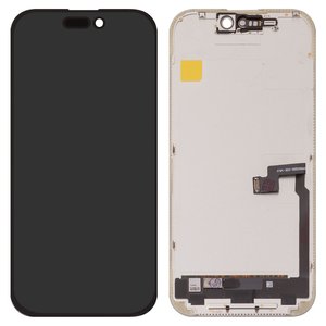 Дисплей для iPhone 16 Pro, черный, с рамкой, без ошибки, OLED  hard diagnosable, DD OLED