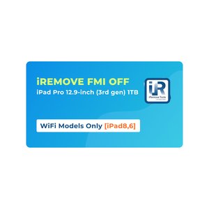 iRemove FMI OFF iPad Pro 12.9 inch 3rd Gen  1TB лише WiFi моделі [iPad8,6]