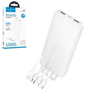 Power bank Hoco J163, 10000 мАч, белый, 4in1, #6942007664585