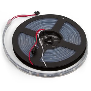 Светодиодная лента, IP67, RGB, SMD 5050, WS2811, с управлением, черная, 12В, 30 д м, 5 м