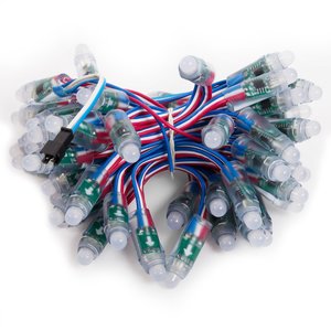Светодиодный пиксель RGB 50 шт., WS2811, DC 12 В, 12 мм, IP68 