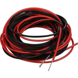 Провод в силиконовой изоляции 24AWG, 0,2 мм², 1 м, красный
