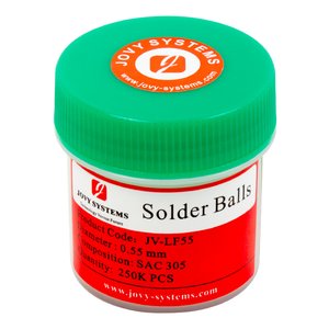 Lead-Free BGA Balls (0.55mm) JOVY SYSTEMS JV-LFSB055 Lead-Free BGA Balls (0.55mm) JOVY SYSTEMS JV-LFSB055